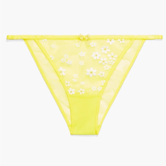 Savage X Fenty Puff Daisy Yellow Unlined Bustier & Matching Panty Set Bundle - Picture 13 of 15
